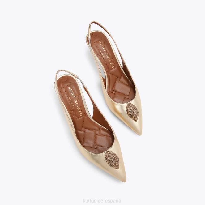 Kurt Geiger mujer Londres Belgravia Sling Back 2LPR332 | calzados oro